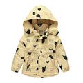 Eashery Kids Baby Girls Boys Jacket Kids Hooded Quilted Coat Warm Lightweight Long Sleeve Cotton Pullover Tops Boys Jacket (Khaki 9-10 Years)