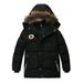 Eashery Boys Winter Jacket Basic Denim Soft Stretch Jean Jacket Fall Winter Clothes Jackets for Kids (Black 4 Years)
