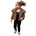 Eashery Lightweight Jacket for Girls Kids Coat Warm Hooded Parka Jacket Fall Winter Pullover Tops Girls Outerwear Jackets (Brown 12-18 Months)