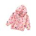 Eashery Lightweight Jacket for Girls Kids Print Water-Resistant Jacket Fall Winter Pullover Tops Girls Jacket (Pink 2-3 Years)
