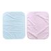 TOYMYTOY 2pcs Baby Double-sided Bamboo Fiber Three-layer Changing Pad Waterproof Diaper Changing Mat for Travel Stroller (40x50CM Blue + Pink)