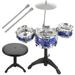 Kids Drum Set Toddler Jazz Drum Kit for Toddler Toys 3 Drums with Stool Percussion Musical Instruments Drum Toy Birthday Early Education Xmas Gift Toys for 3-8 Year Old Girls Boys