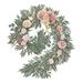 LINMOUA Christmas Wreath Berry Wreath Handmade Flower Front Door Antique Wreath Flocking Mixed Decorations Christmas Decorations Xmas Gift B One Size