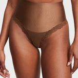 Women's Victoria's Secret Smoothing Shimmer Lace-Trim Thong Panty