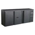 Gastro Barkühler Bar-Kühlschrank schwarz 3 Türen 537 l, 2002x513x860 mm 0-10°C