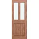 Glazed Cottage Veneered Oak Veneer Internal Door, (H)1981mm (W)838mm (T)35mm