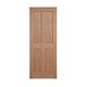 4 Panel Unglazed Veneered Oak Veneer Internal Door, (H)1981mm (W)838mm (T)35mm