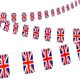 Shatchi Uk Fabric Union Jack Bunting Flag 10Metres/33Ft Long With 30 Flags (16Cmx23Cm).