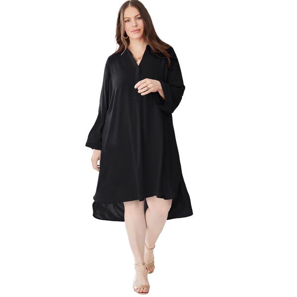 plus-size-womens-mandarin-shirt-dress-by-soft-focus-in-black--size-20-w-/