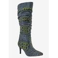 Wide Width Women's Amp Boots by Bellini in Blue Leopard Multi (Size 10 W)