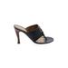 Bottega Veneta Mule/Clog: Slip-on Stilleto Cocktail Party Black Print Shoes - Women's Size 38.5 - Open Toe