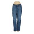 Rich & Skinny Jeans - Super Low Rise Skinny Leg Boyfriend: Blue Bottoms - Women's Size 26 - Dark Wash