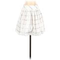 Ann Taylor LOFT Casual A-Line Skirt Mini: Silver Bottoms - Women's Size 00 Petite