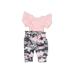 Short Sleeve Outfit: Pink Tops - Kids Girl's Size 4
