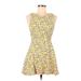 Forever 21 Casual Dress - A-Line Crew Neck Sleeveless: Yellow Dresses - Women's Size Medium