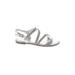 Bamboo Sandals: Silver Shoes - Women's Size 7 1/2