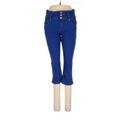 Saza Jeans Jeans - High Rise Boot Cut Cropped: Blue Bottoms - Women's Size Small - Dark Wash