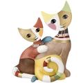 Dekofigur GOEBEL "Rosina Wachtmeister - Katzen Noemi e Taddeo" Dekofiguren Gr. B/H/T: 7,5 cm x 16,5 cm x 12,5 cm, bunt Weihnachtsengel Weihnachtsfiguren