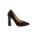 Cole Haan Heels: Pumps Chunky Heel Cocktail Brown Leopard Print Shoes - Women's Size 5 - Almond Toe