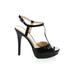 Jessica Simpson Heels: Black Print Shoes - Women's Size 6 - Open Toe