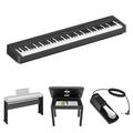 Yamaha P-143 88-Key Portable Digital Piano Kit with Furniture Stand, Bench, Sustai P143B