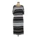 Jonathan Martin Casual Dress - Shift: Black Print Dresses - Women's Size 18