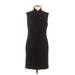 Evan Picone Cocktail Dress - Sheath High Neck Sleeveless: Black Solid Dresses - Women's Size 10