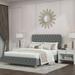 House of Hampton® Janielis Platform Storage Bed Upholstered/Velvet/Metal in Gray | 44.2 H x 55 W x 78.3 D in | Wayfair