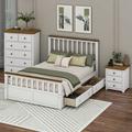 Alcott Hill® Carena Slat Storage Bed Wood in White | 43.3 H x 58 W x 82.7 D in | Wayfair 22836B9216244657B2DEAF1C6DB6FD52