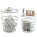 Latitude Run® Fady Steel Tray Top Frame Nesting Tables in White | 19.9 H x 16.93 W x 16.93 D in | Wayfair 77C5B53E29614A97A8F4E6363757922F