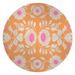 Orange/Pink 60 x 60 x 0.08 in Area Rug - SUNFLOWER SUMMER TANGERINE Laundry Mat By East Urban Home Polyester | 60 H x 60 W x 0.08 D in | Wayfair