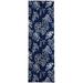 Blue/White 96 x 30 x 0.08 in Area Rug - SEA BOTTOM NAVY Laundry Mat By East Urban Home Polyester | 96 H x 30 W x 0.08 D in | Wayfair