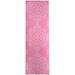 Pink/White 96 x 30 x 0.08 in Area Rug - BOHO SHELL PINK Laundry Mat By East Urban Home Polyester | 96 H x 30 W x 0.08 D in | Wayfair