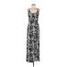 Ann Taylor LOFT Casual Dress Scoop Neck Sleeveless: Black Dresses - Women's Size Medium Petite