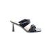 lov mark Heels: Slip-on Stilleto Cocktail Party Black Print Shoes - Women's Size 9 - Open Toe