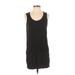 Eileen Fisher Casual Dress - Mini Scoop Neck Sleeveless: Black Solid Dresses - Women's Size Small