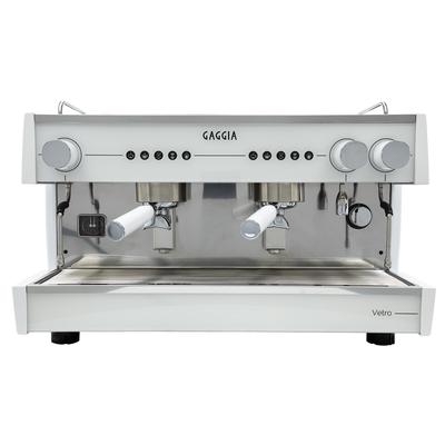 Gaggia VETRO2GSTD Semi Automatic Commercial Espresso Machine w/ (2) Groups, (2) Steam Valves, & (1) Hot Water Valve - 220v/1ph, Black