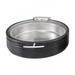 Spring USA 2572-8/38 Radiance 6 qt Round Induction Chafer - Lift Off Glass Lid, Stainless Steel, Titanium, Black