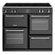 STOVES ST Richmond S1000Ei MK22 BK Electric Induction Range Cooker - Black & Chrome, Black