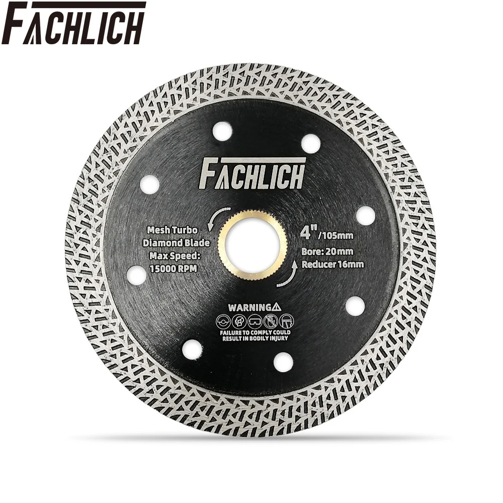 FACHLICH Disco da Taglio Turbo a Rete 1pz Dia105/115/125/180/230mm per Marmo Granito Pietra Piastrelle Lama per Smerigliatrice Angolare