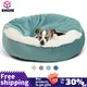 Orthopedic Dog Bed With Hooded Blanket Winter Warm Waterproof Dirt Resistant Cat Puppy House Cuddler