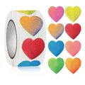 50-500pcs Coloful Heart Shape Love Stickers Happy Valentine's Day Wedding Invite Card Decorate Candy