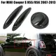 Car Gas Fuel Tank Filler Cap Cover & 2 Exterior Door Handle Covers Carbon Fiber Color for BMW Mini