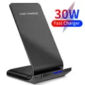 Supporto per caricabatterie wireless Qi da 30 W Supporto per telefono con stazione dock di ricarica rapida per iPhone Pro X XS Max XR Samsung Huawei Xiaomi