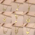 Edelstahl Halsketten exquisite Meerjungfrauen Herz Blume Anhänger Kragen Kette Mode Halskette für