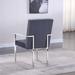 Velvet Dining Chair Tufted Design and Silver Finish Stainless Base