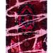 Ahgly Company Machine Washable Abstract Red Wine or Wine Red Area Rugs