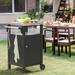 Outdoor Grilling Cart with Stainless Steel Countertop and Storage