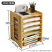 File Organizer Wood Paper Organizer Wood Desk Organizer Paper Tray For Office Home 7 Layers