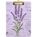 Hyjoy Lavender Clipboard Acrylic Standard A4 Letter Size Clip Board with Low Profile Clip for Office Classroom Doctor Nurse and Teacher
